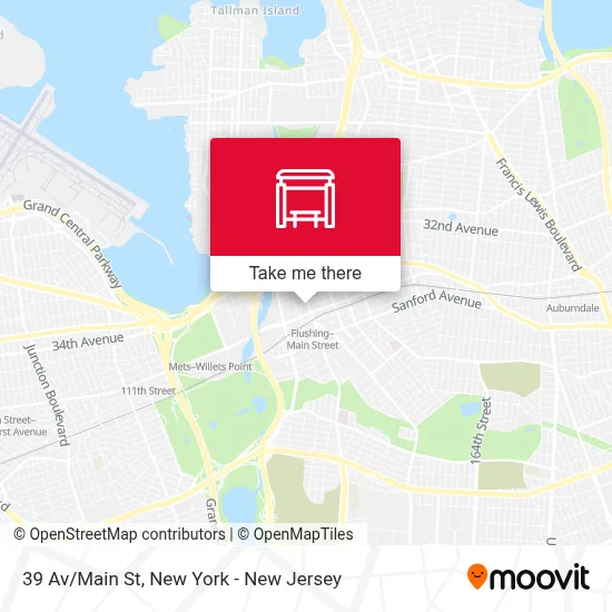39 Av/Main St map