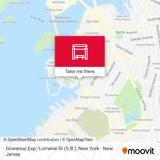 Gowanus Exp. / Lorraine St (S.B.) map