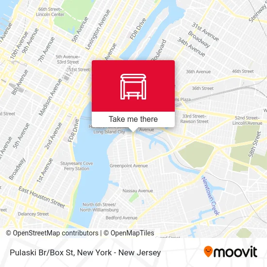 Pulaski Br/Box St map