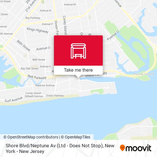 Shore Blvd / Neptune Av (Ltd - Does Not Stop) map