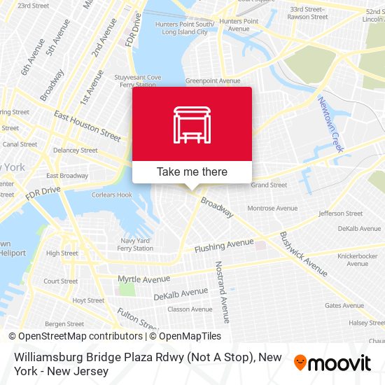 Mapa de Williamsburg Bridge Plaza Rdwy (Not A Stop)