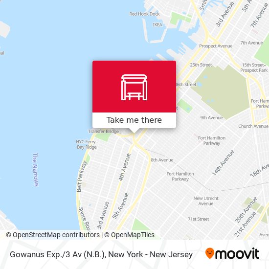Mapa de Gowanus Exp./3 Av (N.B.)