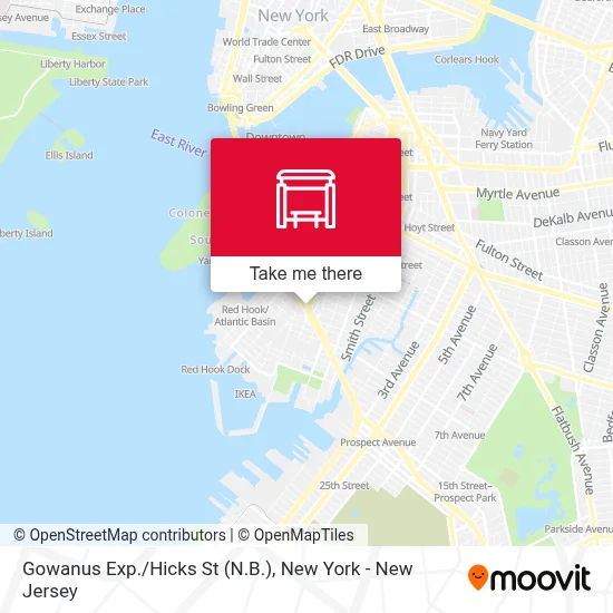 Gowanus Exp./Hicks St (N.B.) map