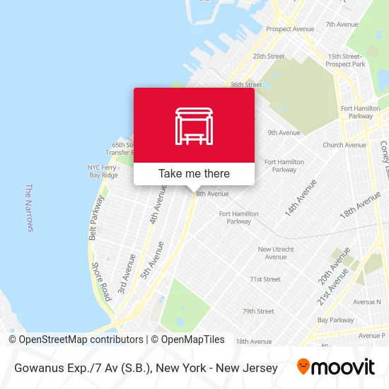 Gowanus Exp./7 Av (S.B.) map