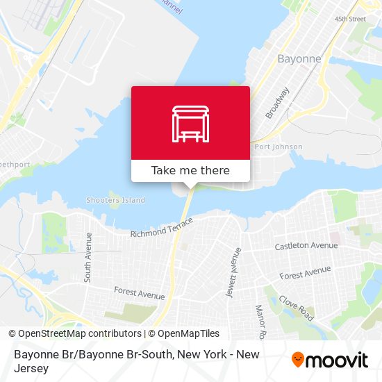 Mapa de Bayonne Br/Bayonne Br-South
