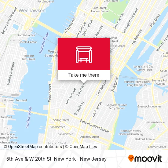 5th Ave & W 20th St map