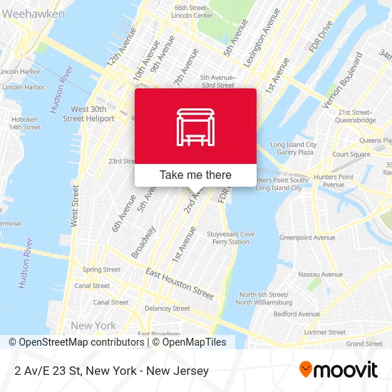 2 Av/E 23 St map