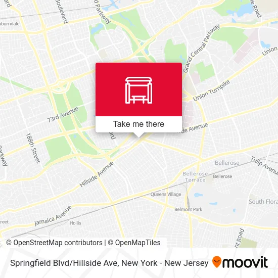 Springfield Blvd/Hillside Ave map