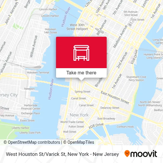 West Houston St/Varick St map
