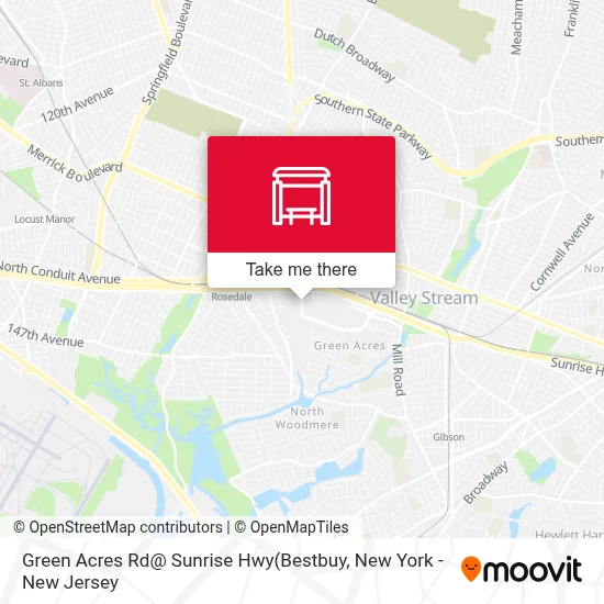 Green Acres Rd@ Sunrise Hwy map
