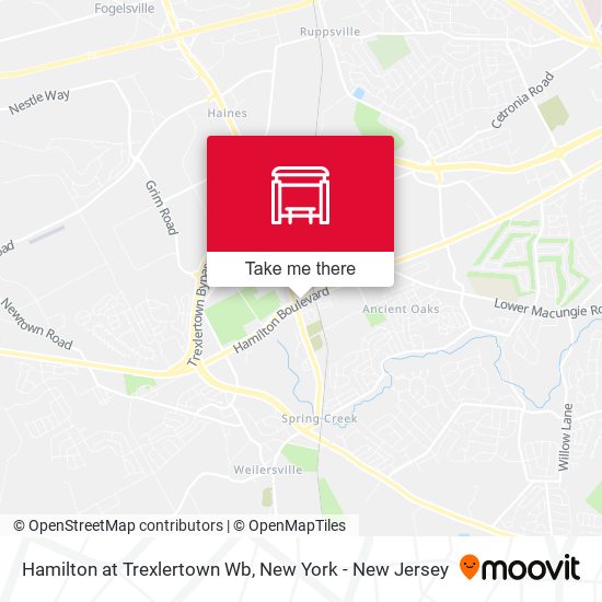 Hamilton at Trexlertown Wb map