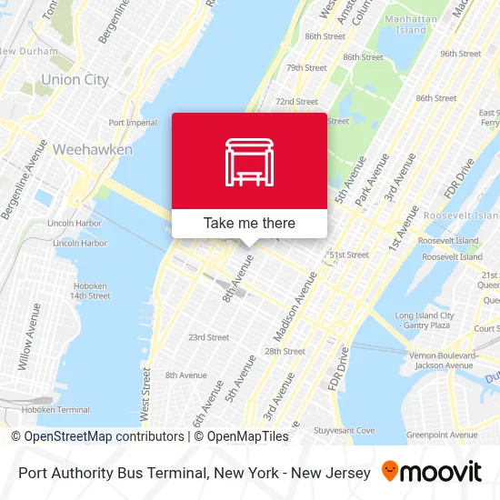 Port Authority Bus Terminal map