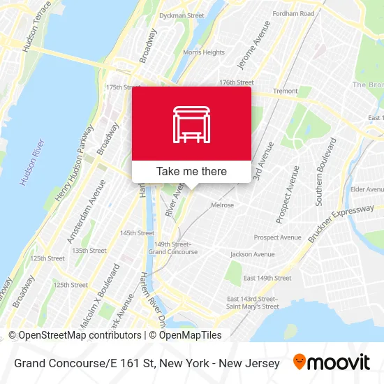 Grand Concourse/E 161 St map