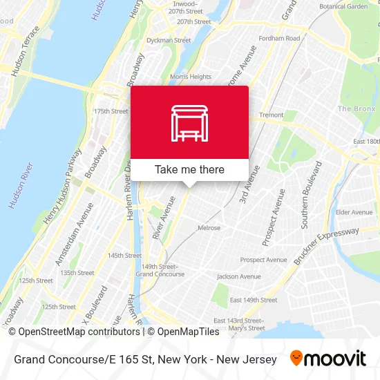 Grand Concourse/E 165 St map