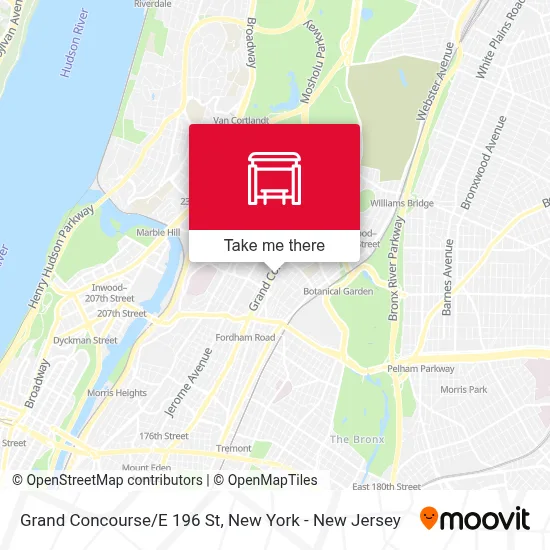 Grand Concourse/E 196 St map