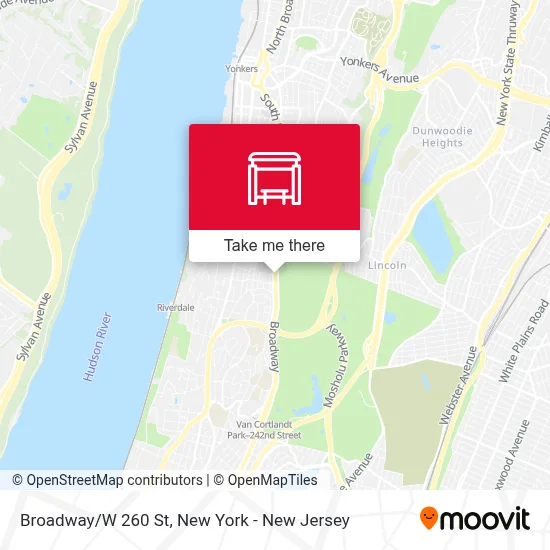 Broadway/W 260 St map