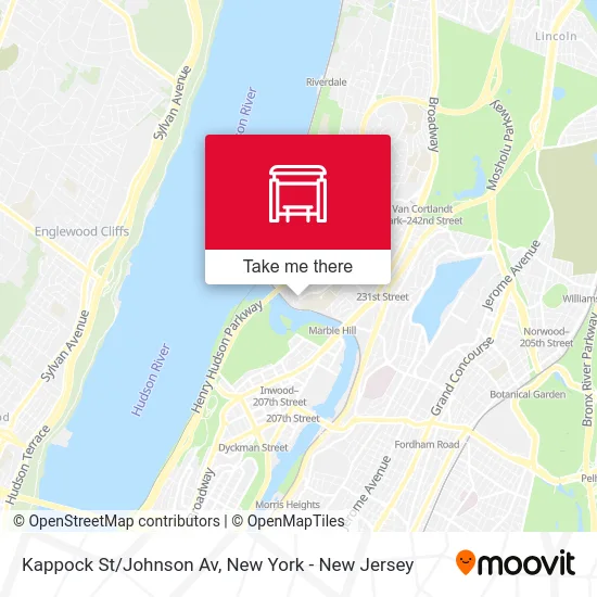 Kappock St/Johnson Av map