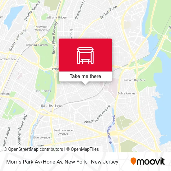 Morris Park Av/Hone Av map