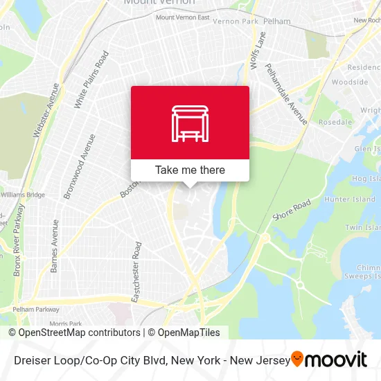 Dreiser Loop/Co-Op City Blvd map