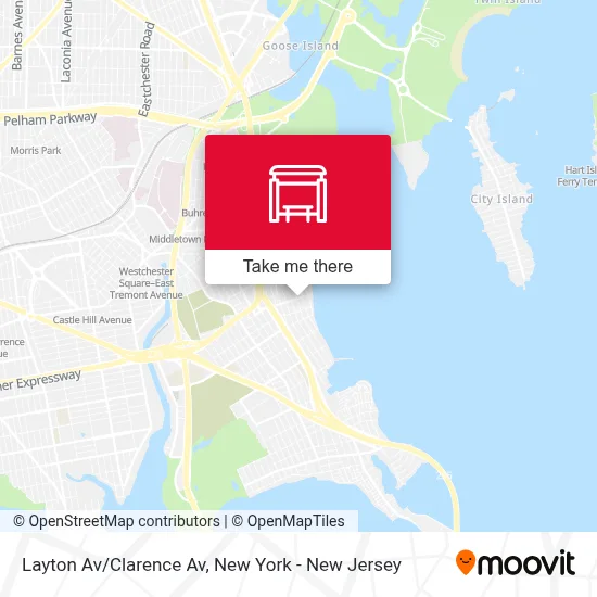 Layton Av/Clarence Av map