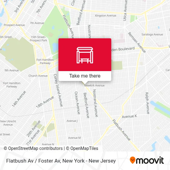 Flatbush Av / Foster Av map