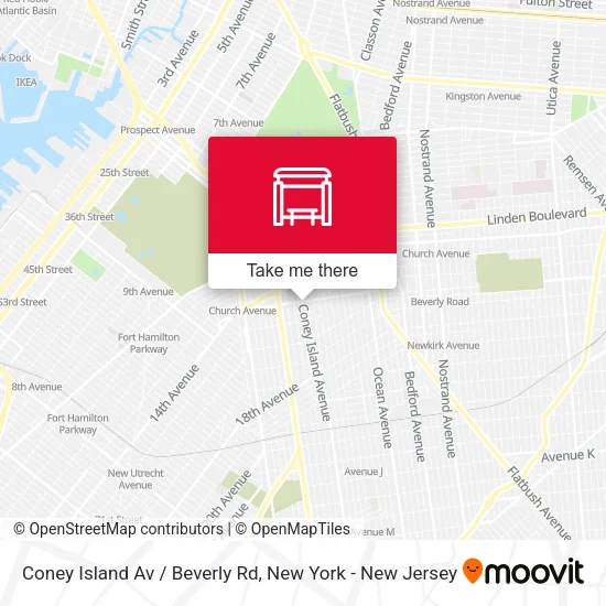 Coney Island Av / Beverly Rd map