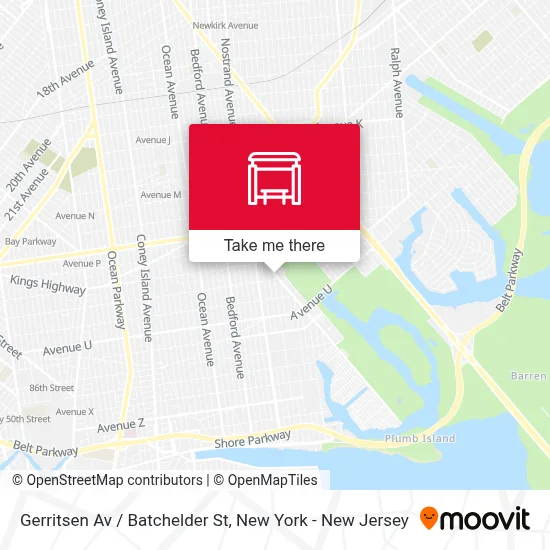 Gerritsen Av / Batchelder St map