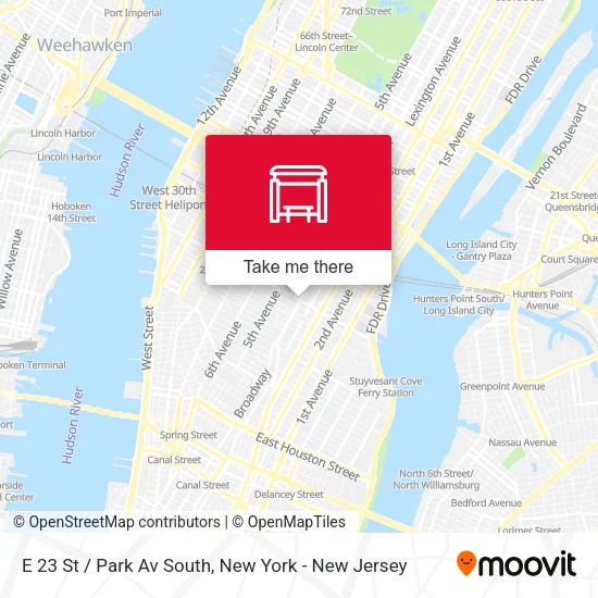 E 23 St / Park Av South map