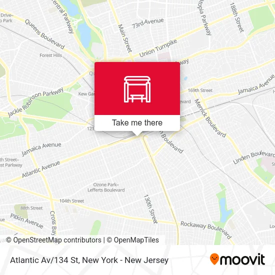 Atlantic Av/134 St map