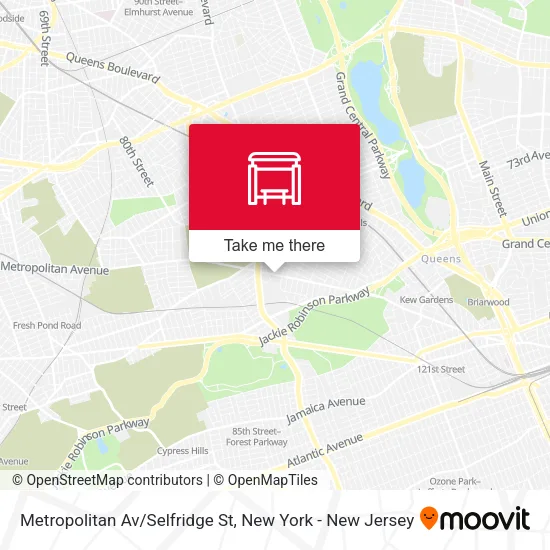 Metropolitan Av/Selfridge St map