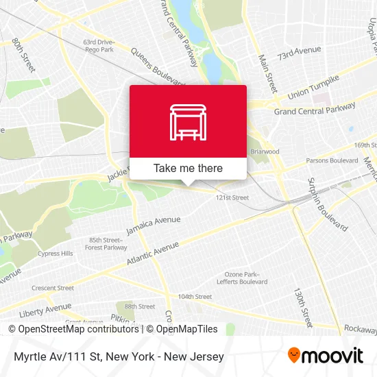 Myrtle Av/111 St map