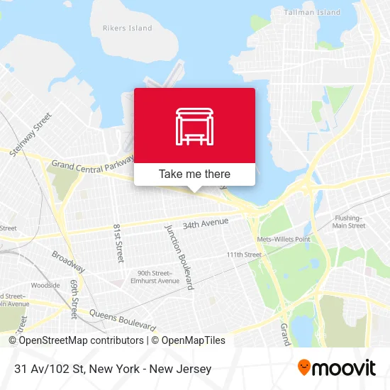31 Av/102 St map