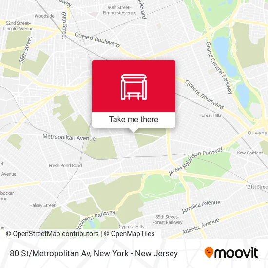 80 St/Metropolitan Av map