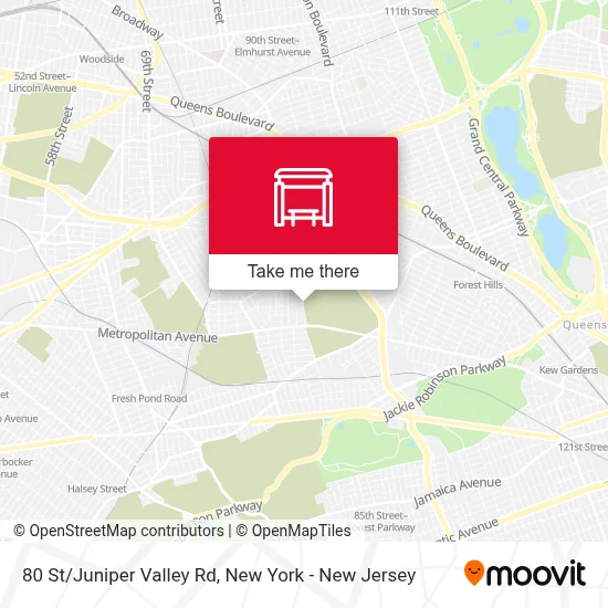 80 St/Juniper Valley Rd map
