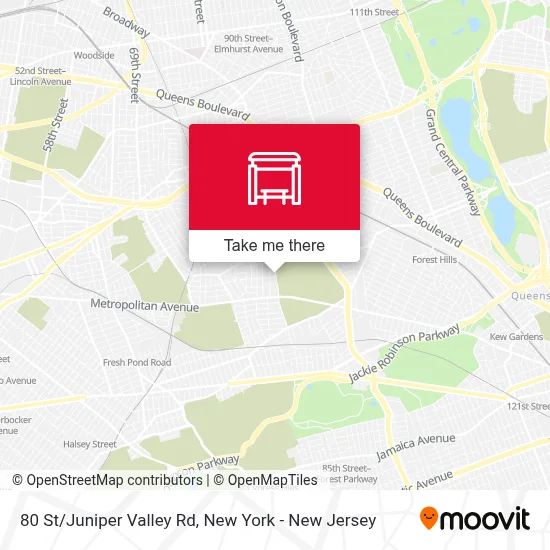 80 St/Juniper Valley Rd map