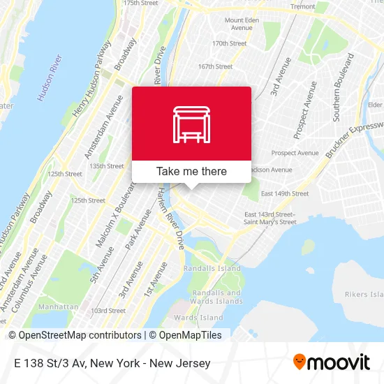 E 138 St/3 Av map