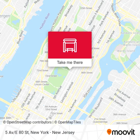 5 Av/E 80 St map