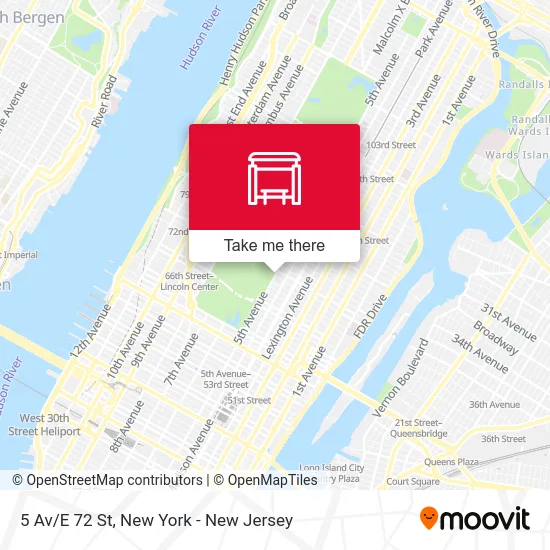 5 Av/E 72 St map