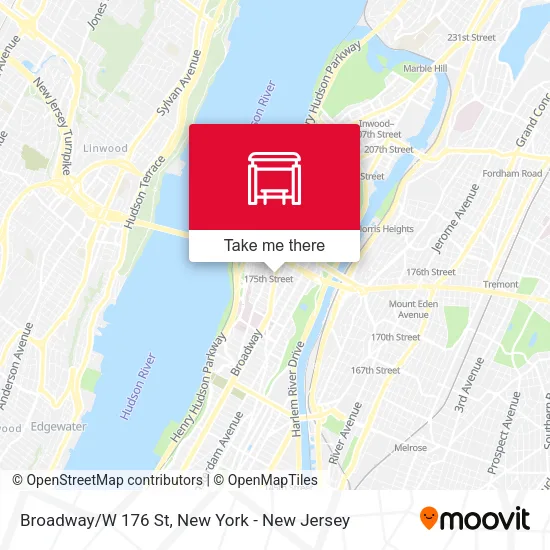 Broadway/W 176 St map