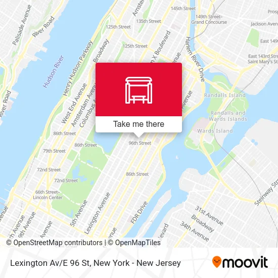 Lexington Av/E 96 St map