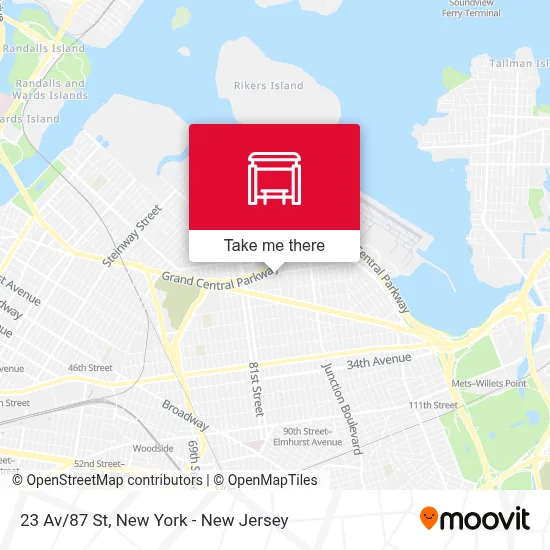23 Av/87 St map