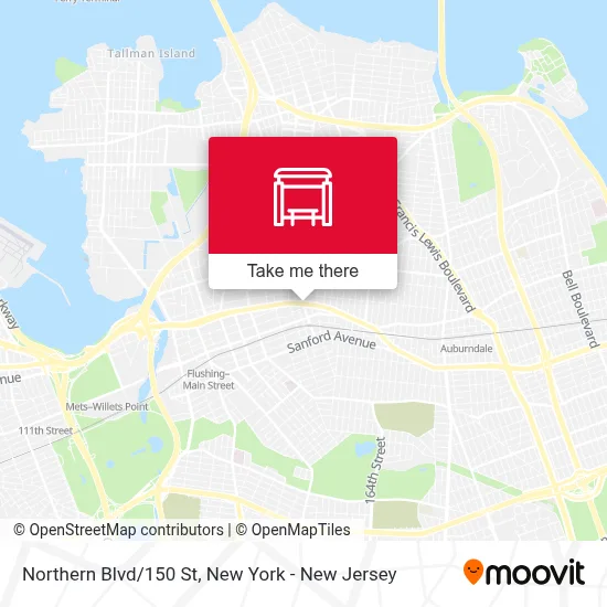 Northern Blvd/150 St map