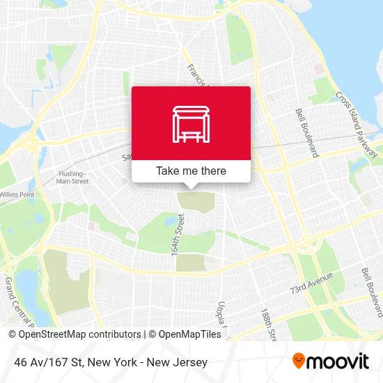 46 Av/167 St map