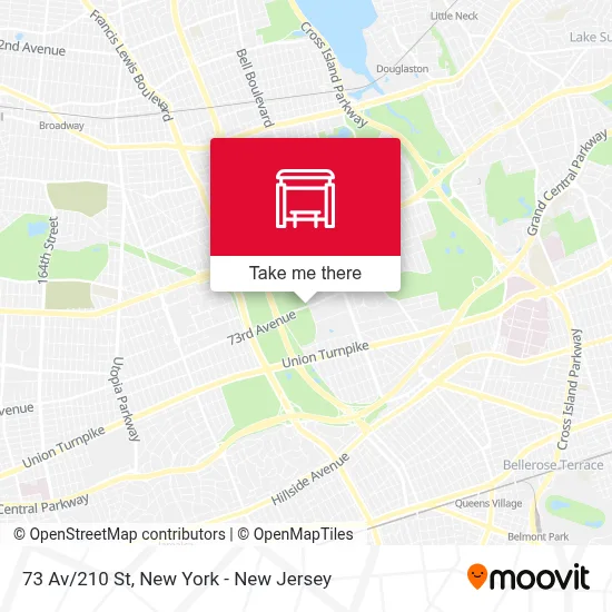 73 Av/210 St map