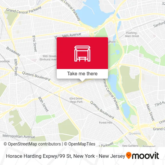 Horace Harding Expwy/99 St map