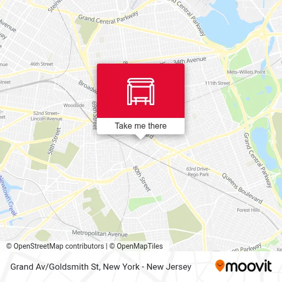 Grand Av/Goldsmith St map