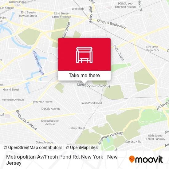 Metropolitan Av/Fresh Pond Rd map
