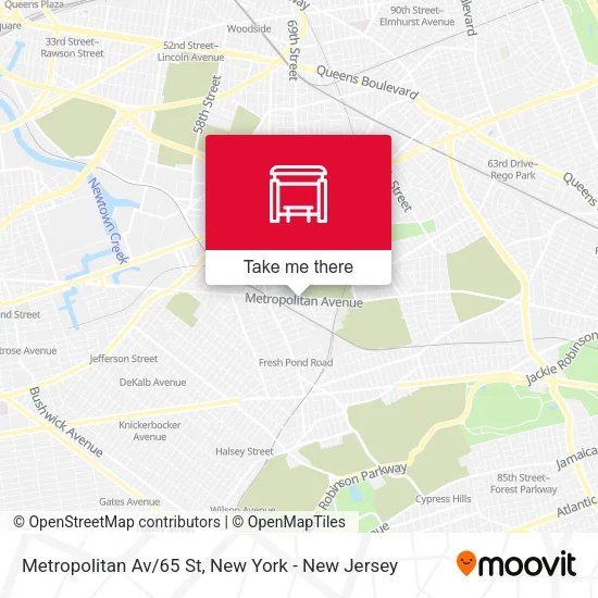 Metropolitan Av/65 St map