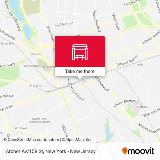 Archer Av/158 St map