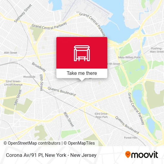 Corona Av/91 Pl map